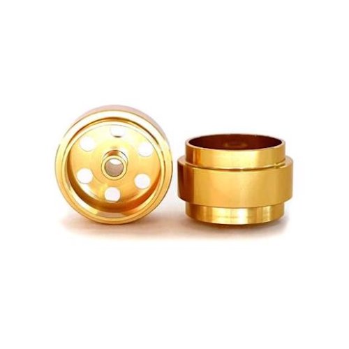 (image for) STAFFS26 Bullet-Hole Aluminum Wheels Gold 15.8 x 8.5mm (x2)