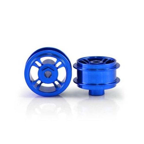 (image for) STAFFS47 Four Spoke Aluminum Air Wheels Blue 15.8 x 8.5mm (x2)