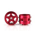 (image for) STAFFS51 Five Spoke Aluminum Air Wheels Red 15.8 x 10mm (x2)