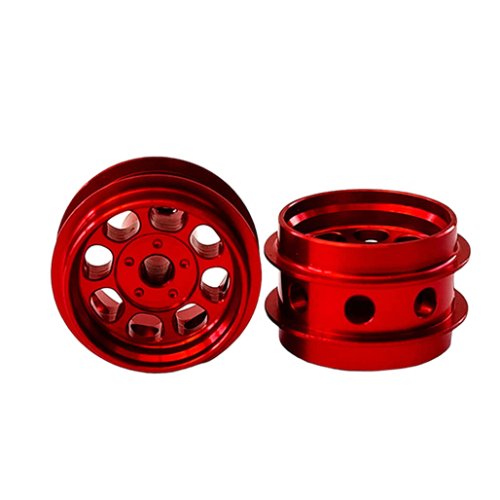 (image for) STAFFS87 Eight Spoke Aluminum Air Wheels Red 15.8 x 10mm (x2)