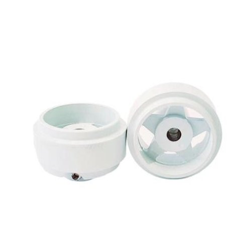 (image for) STAFFS89 Five Spoke Aluminum Wheels White 15.8 x 8.5mm (x2)