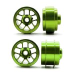 (image for) STAFFSLTGREEN Hyper Front and Rear Wheels Set (15.8) Light Green - Special for UK Slot Car Show (2 + 2)