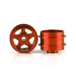 (image for) STAFFS154 Five Spoke Aluminum Air Wheels Orange 15.8 x 10mm (x2)