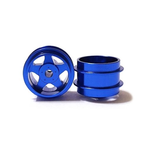 (image for) STAFFS17 Five Spoke Aluminum Air Wheels Blue 15.8 x 10mm (x2)