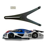 (image for) SlotInvasion STNDB-XL 1/32 Slot Car Display Stand - Extra Long for Cars with Longer Wheel Bases, Black